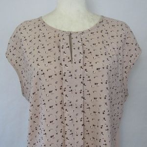 Ann Taylor XL Pink Floral Tank Blouse